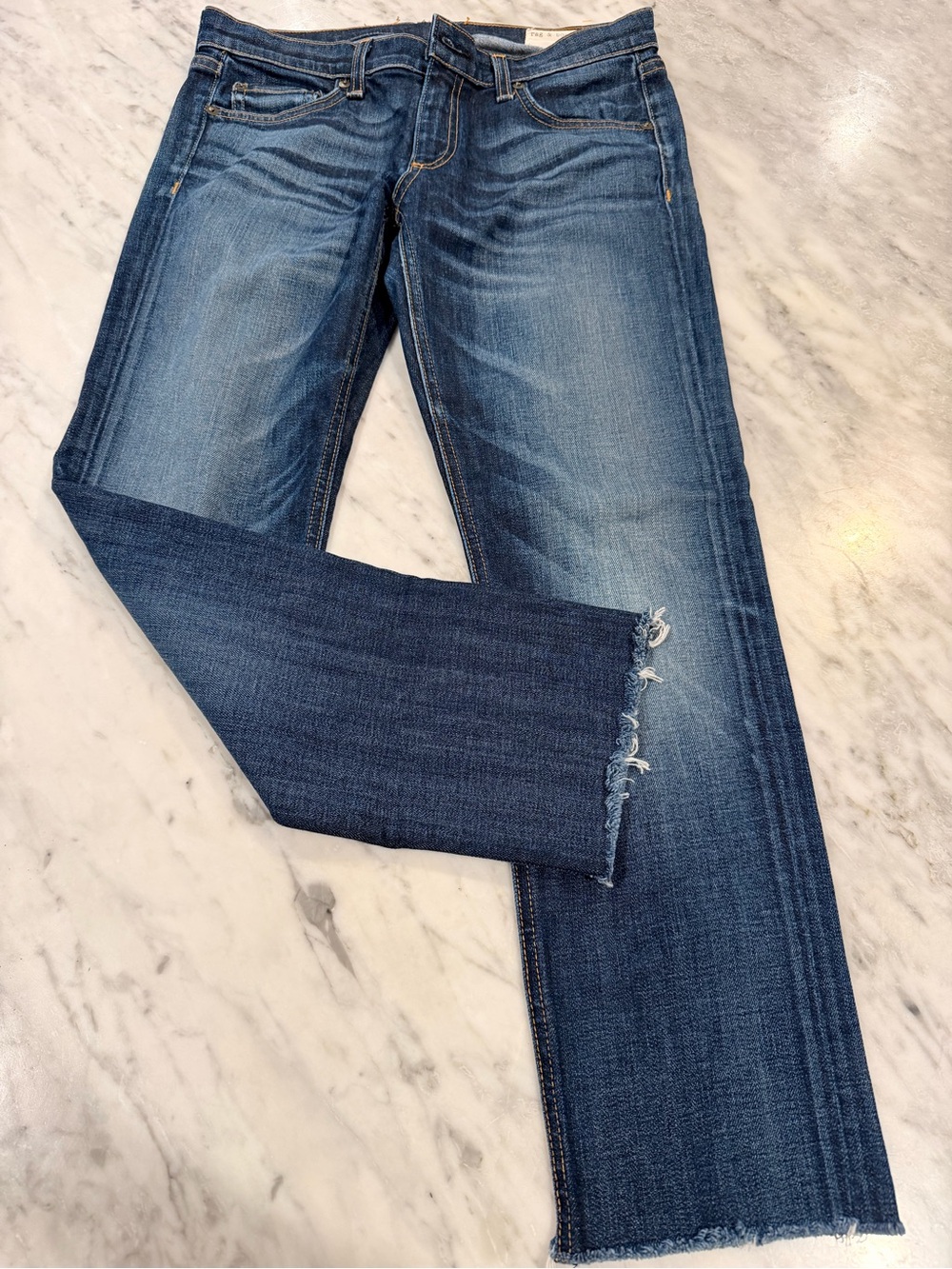 Rag & Bone jeans frayed hem ankle  Women's sz 27 stretch pants